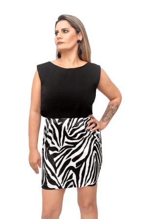 Saia (estampa animal print)