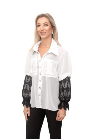 Camisa Manga Dupla (renda)