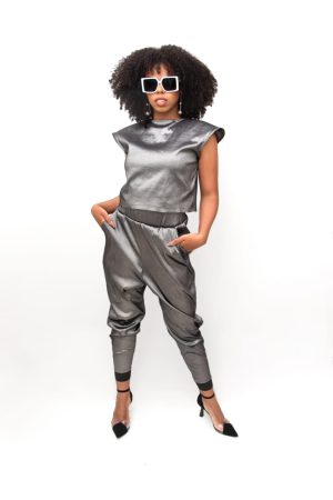 Conjunto Cropped mais Calça Saruel