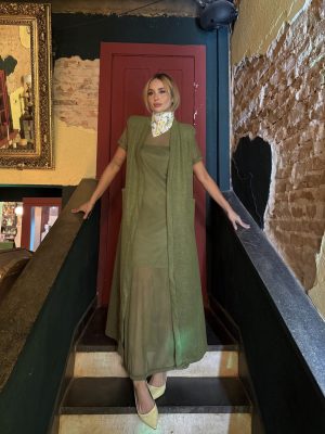 Vestido Transparência com Fenda - imagem principal